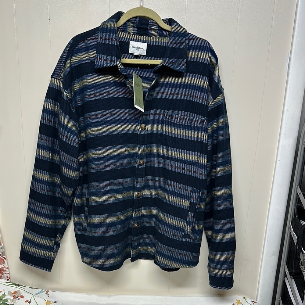 Goodfellow & Co Blue and Yellow Warm  Shirt Jacket